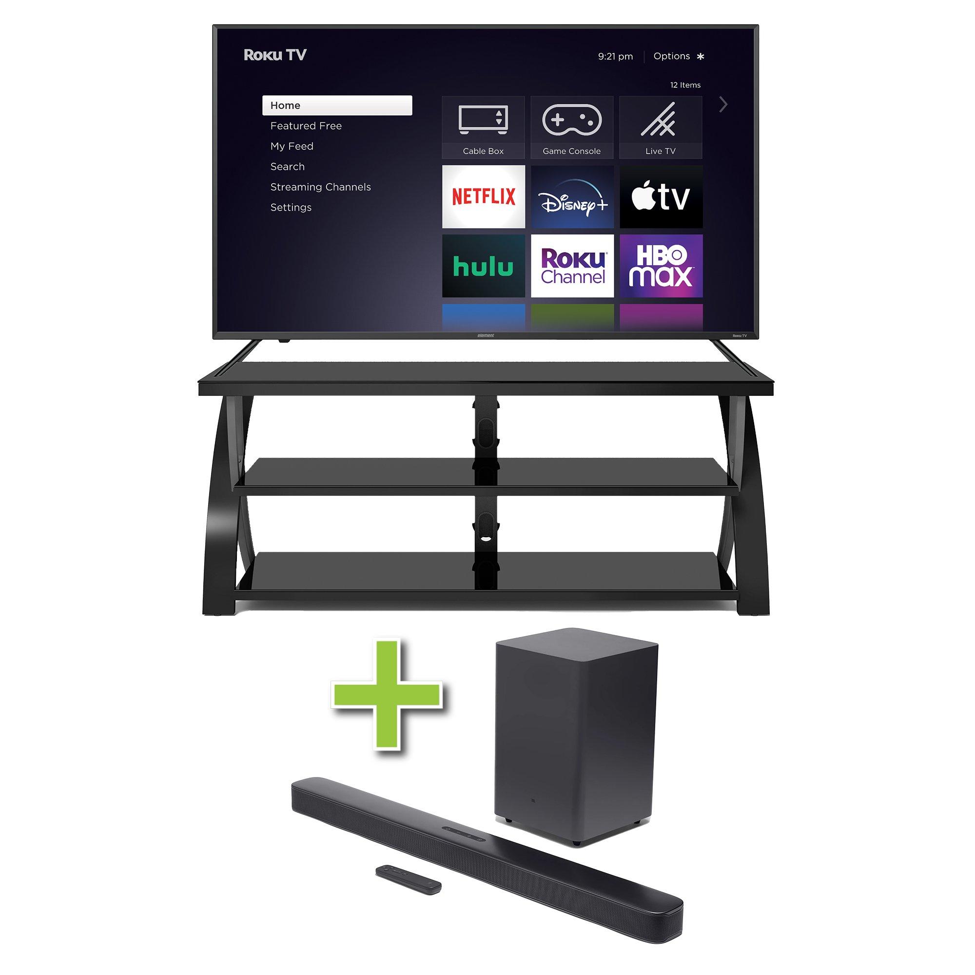 Rent to Own Element Electronics 55" Element TV w/ Soundbar & TV Stand